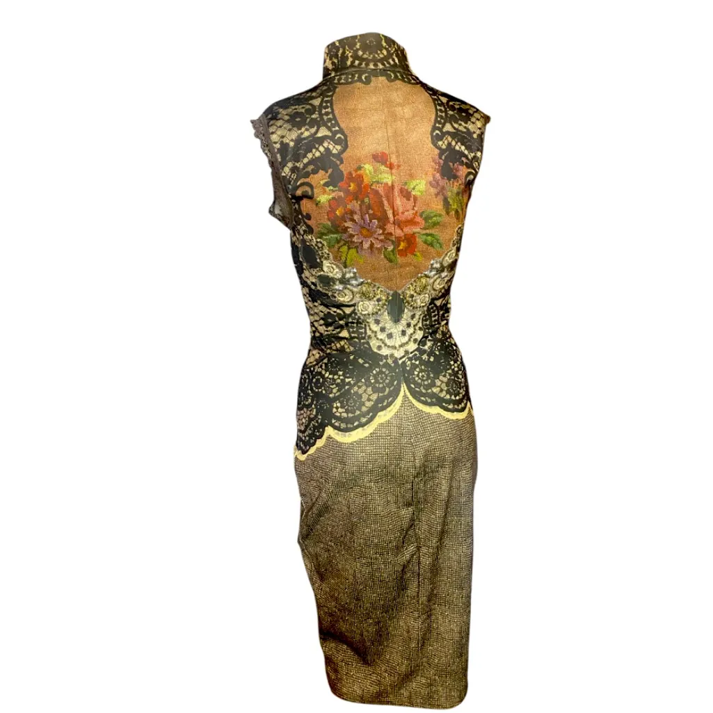 Michal Negrin Carol Dress Decorated with Swarovski Crystals. Hand made. S Black - Image 5