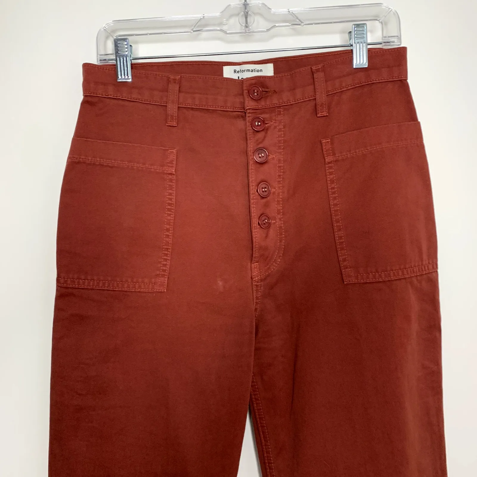 Reformation Alicia Crop Pant Rust Womens Size 29 - Image 6