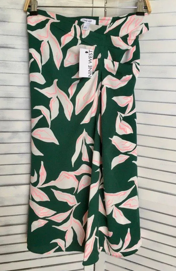 Green Floral Skirt, Large - Image 2