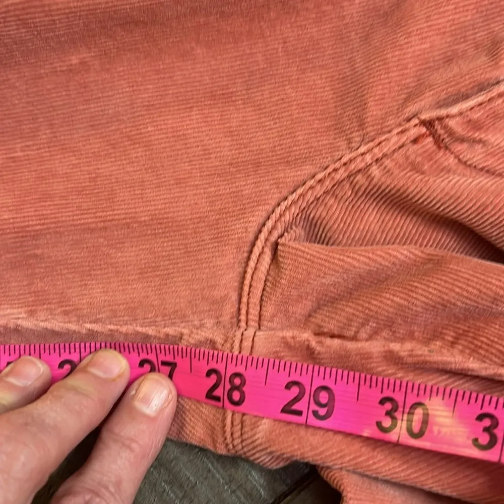 Abercrombie & Fitch Corduroy Pants Mid Rise Super Skinny salmon Pink SZ 26 EUC - Image 7