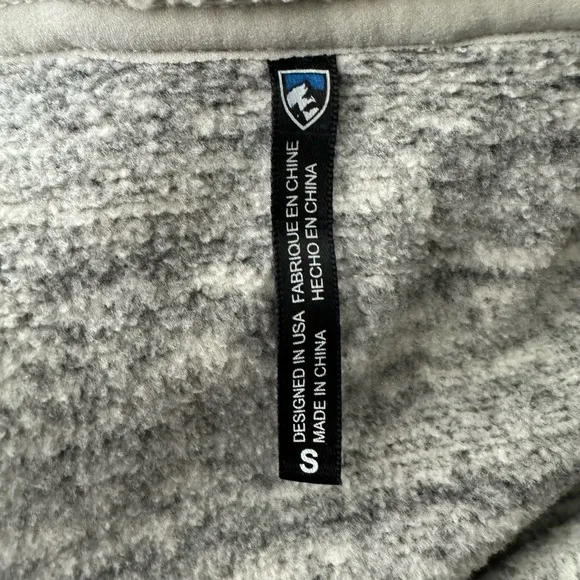 Kuhl Alaska Womens Hooded Zip Up Vest Cozy‎ Soft Heathered Grey Size S - Image 9