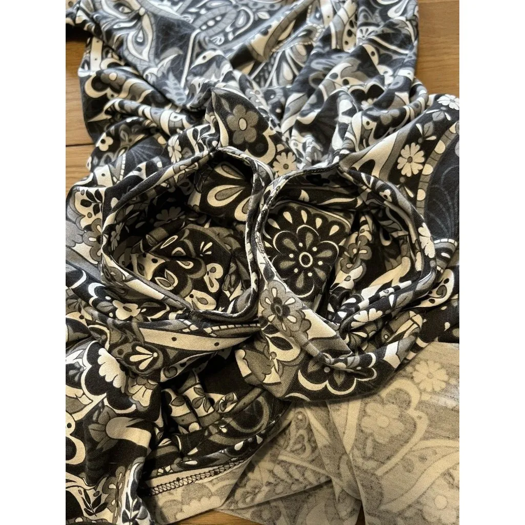 Lularoe Swing Dress Long Black White Paisley Size Medium Classic‎ Mobwife - Image 12