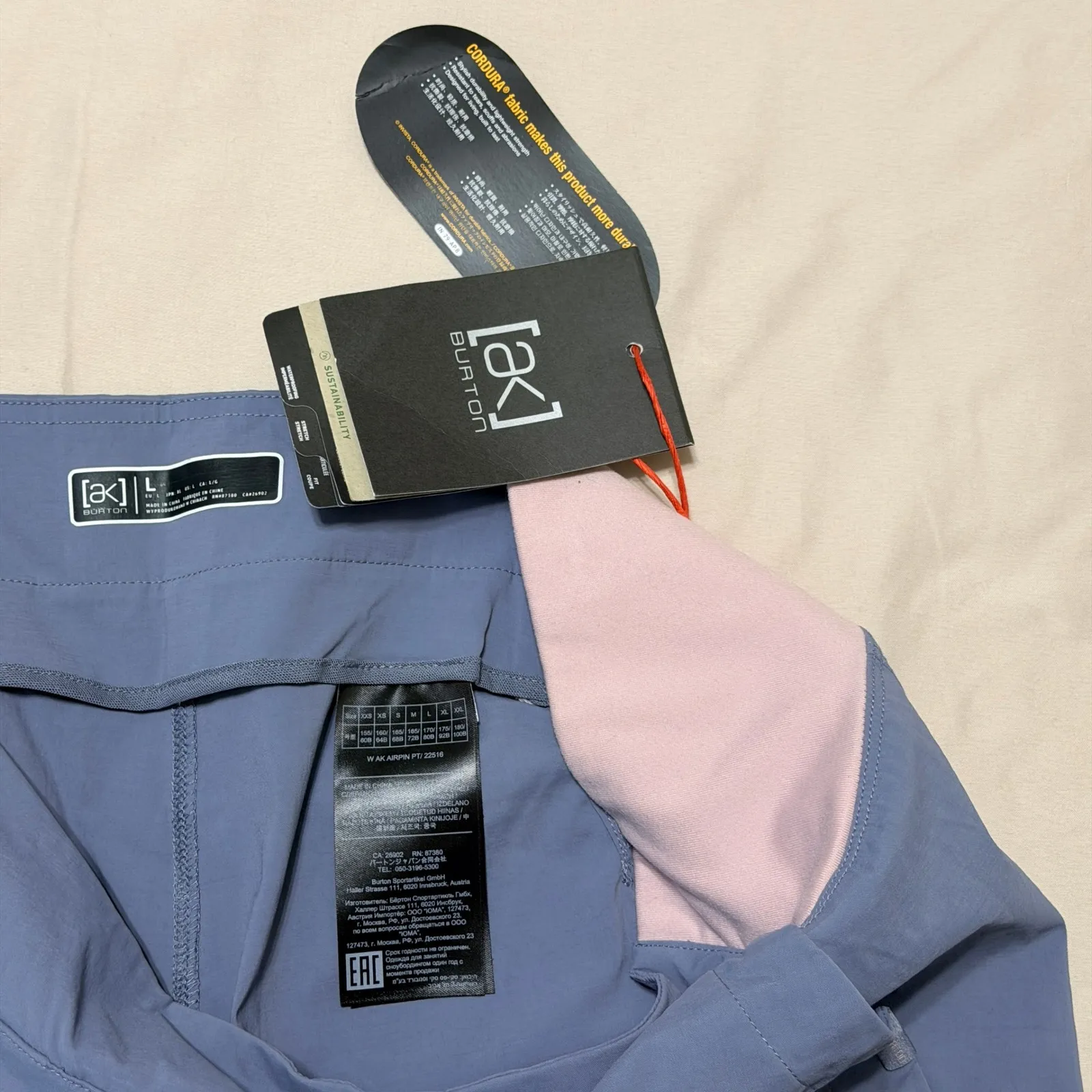 Burton AK Airpin Pants Folkstone Gray Women's Large Technical HikingNEW - Image 12