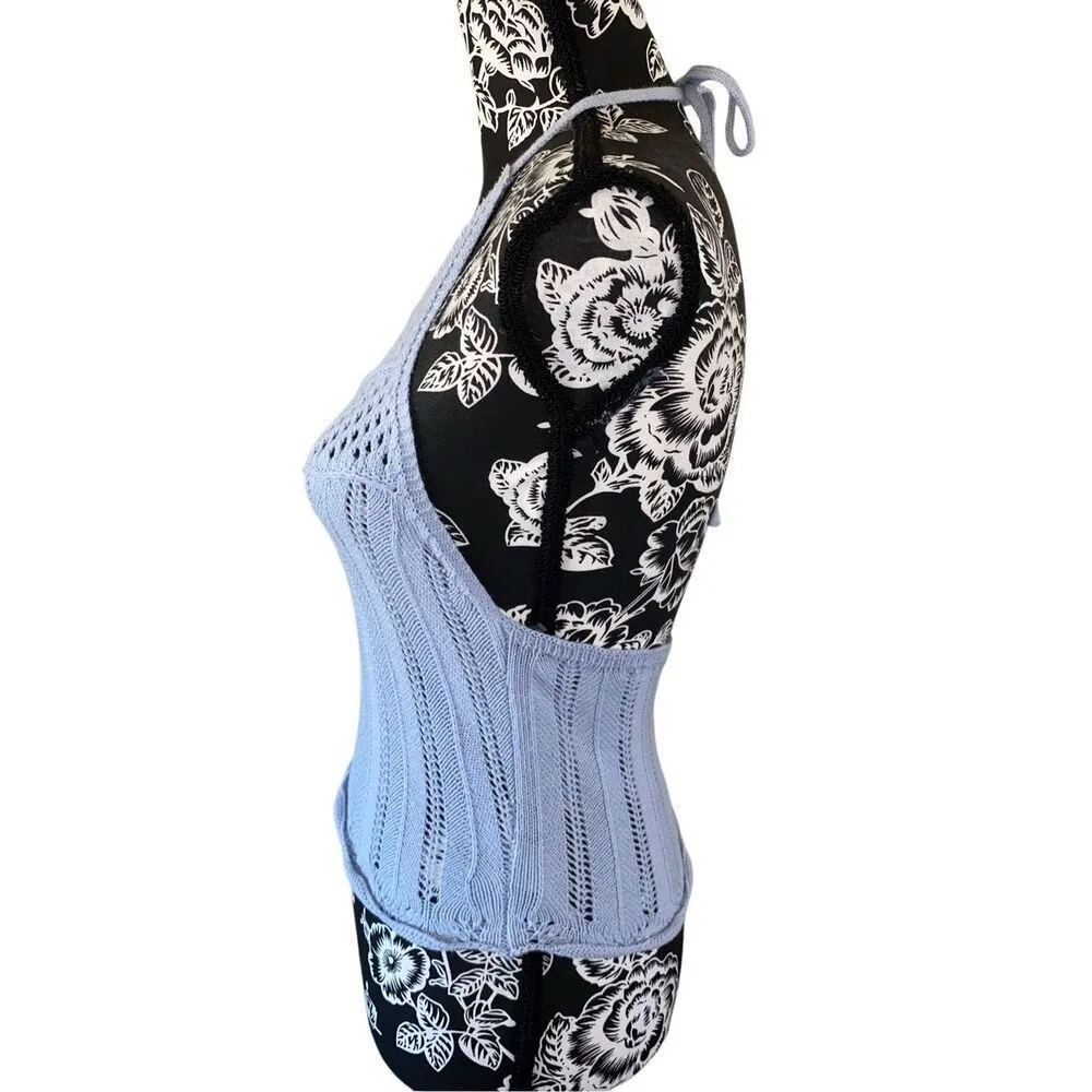 Almost Famous  Knit Tank Top Woven Crochet Macrame - Image 3