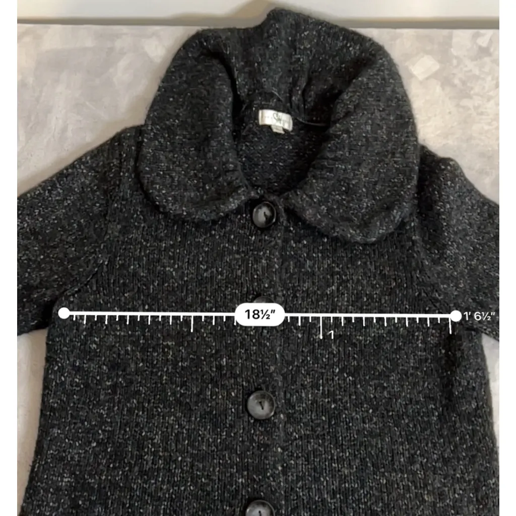 Women's Studio Work Gray Multicolor Tweed Cardigan L Size L - Image 5