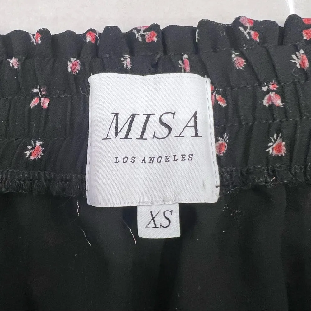 MISA Los Angeles tiered Willa Skirt Dainty Rosette Floral Black - Image 6