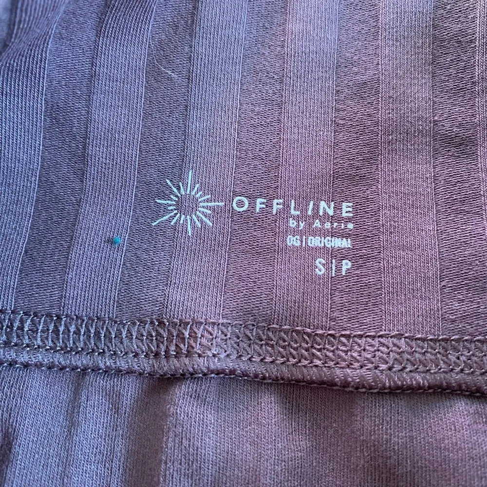 Aerie small brown OG groove ribbed mini bodycon skirt - Image 3