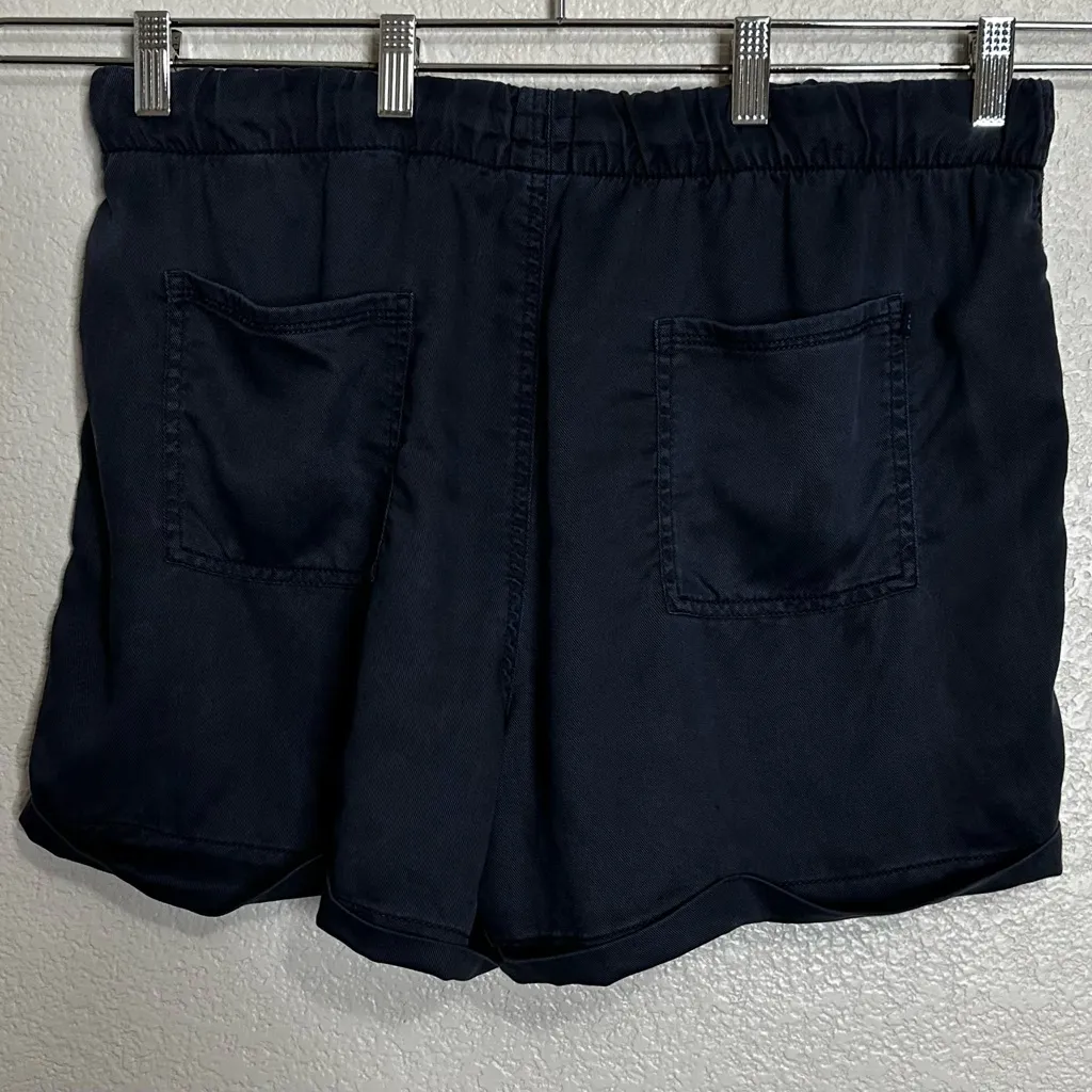 GAP 100% Lyocell Midnight Blue Pull On Drawstring Shorts, Sz Large - Image 6