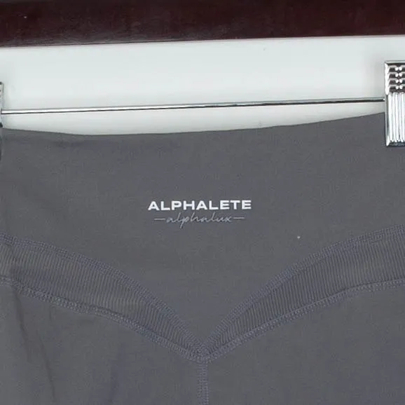Alphalete Alphaluxe High Waisted Biker Shorts Gray Womens Size XS Athletic Gym - Image 4