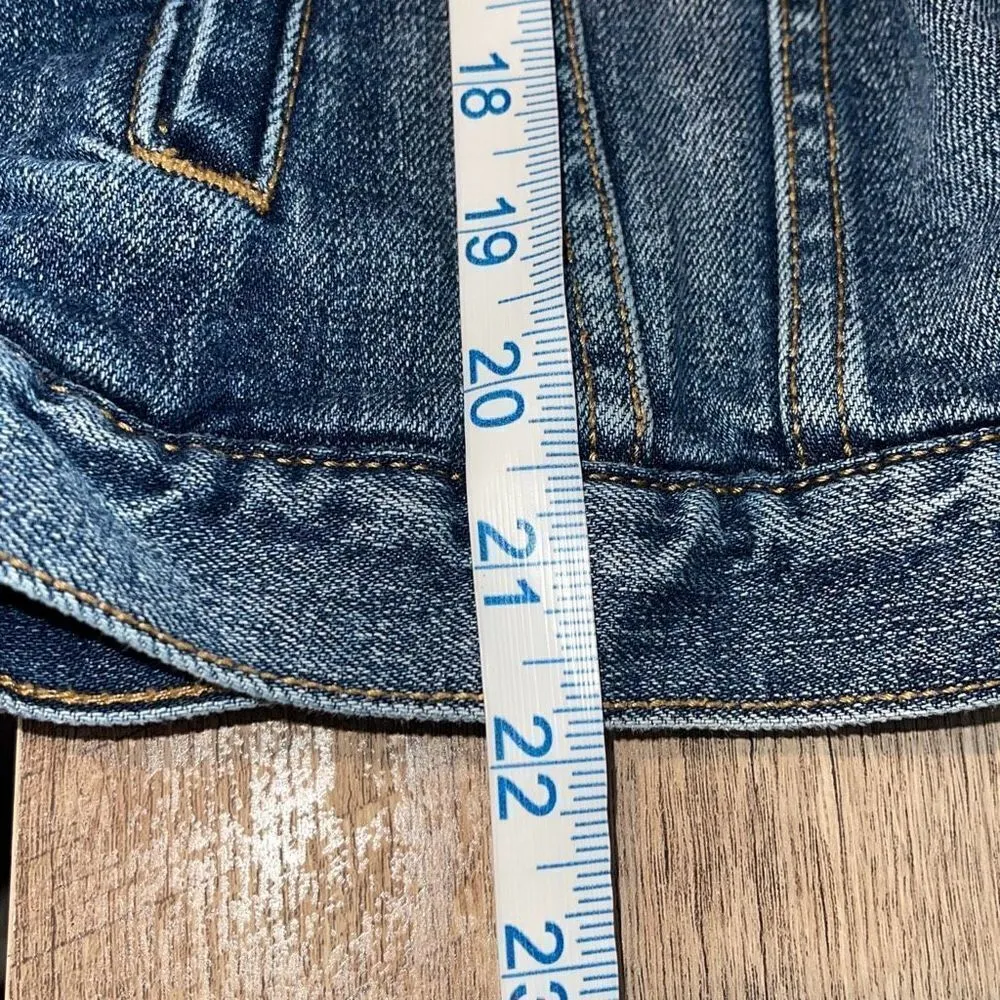 Gap Denim Womens V-Icon‎ Med Cooper Classic Jean Jacket Blue Size Medium - Image 10
