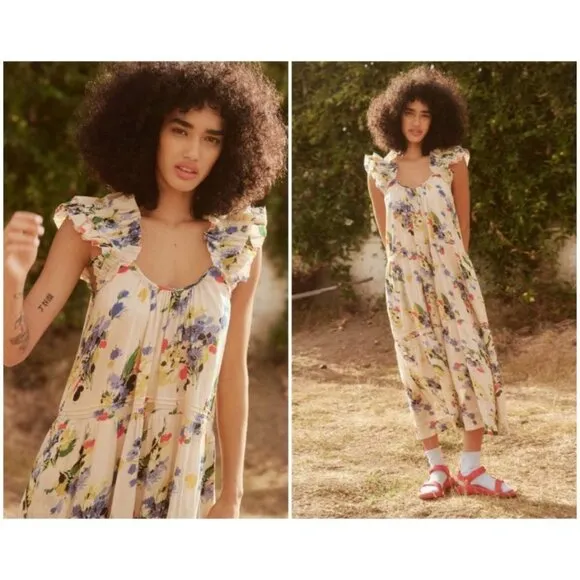 πTHE GREAT.π The Dove Dress ~ Bright Grove Floral Print Size 1 = Small - Image 2