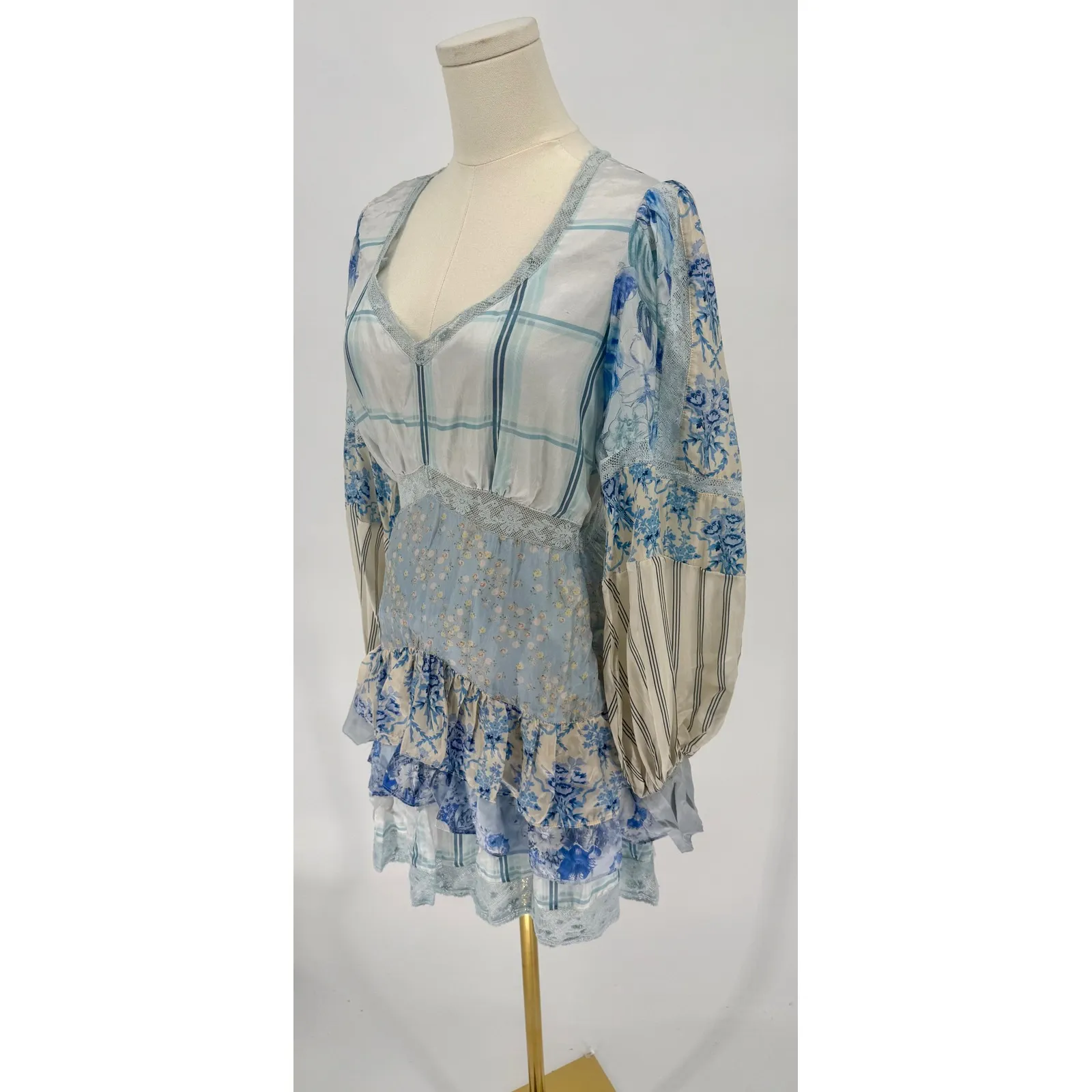 NWT LoveShackFancy Sienne Ocean Spray Mist Silk Mini Dress Size 4 $495 - Image 13