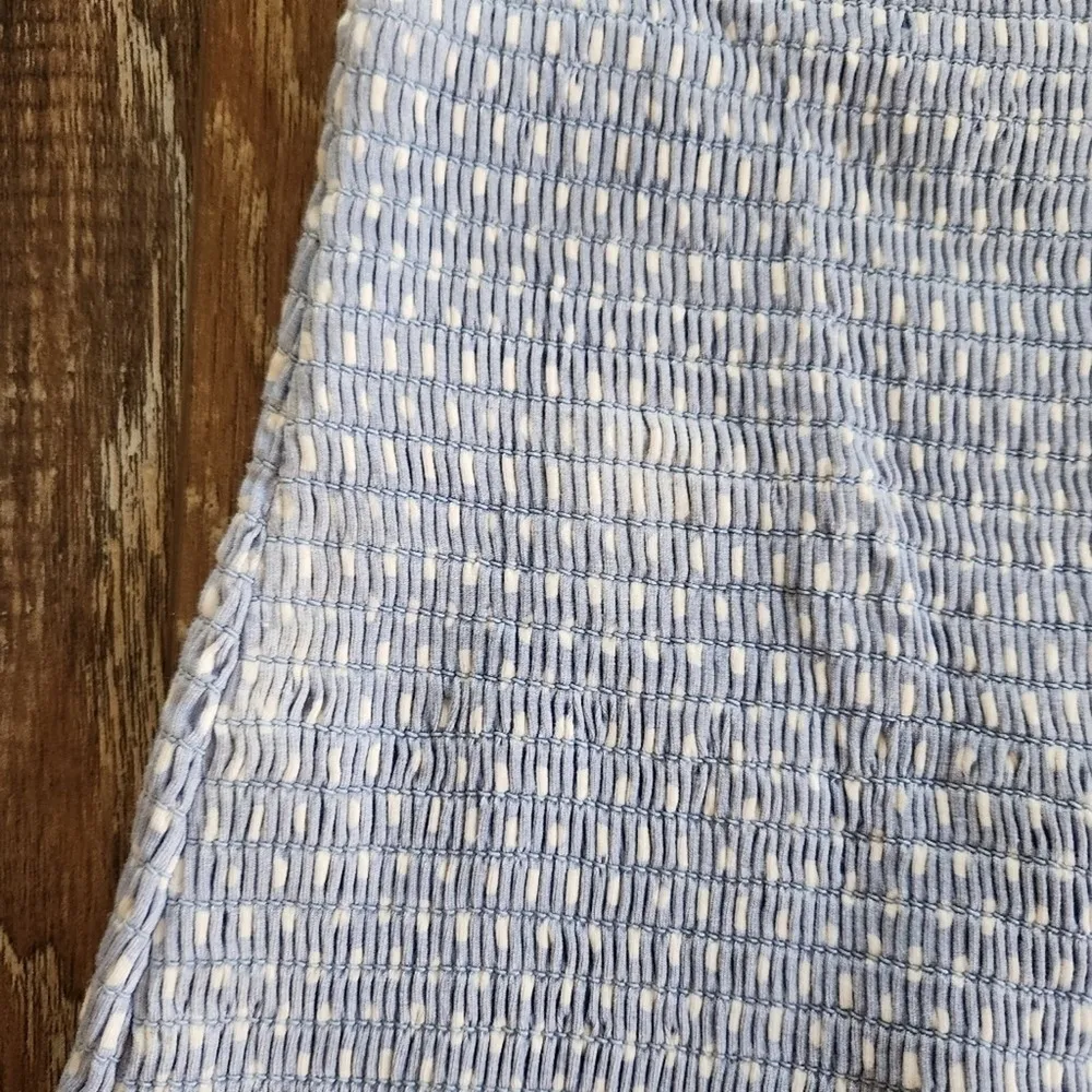 Caroline Constas Tilly Dress Blue White Mini Polka Dot Small Off the Shoulder - Image 14