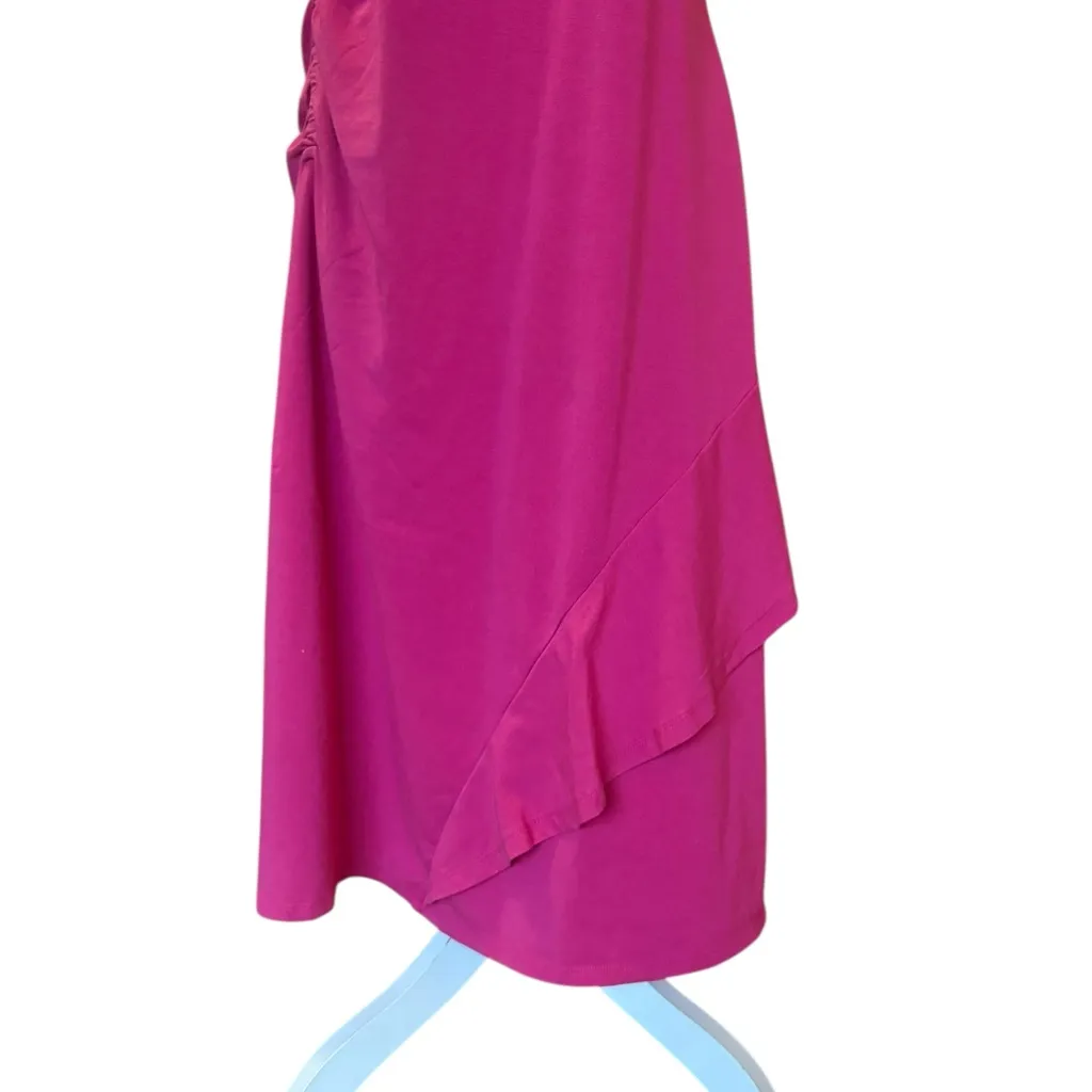 Soft Surroundings Bijou Ruched Tank Dress Women Size Large Pink Midi Sleeveless - Image 5