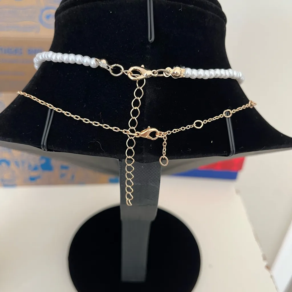 American Eagle Heart and Pearl Necklaces - Image 2