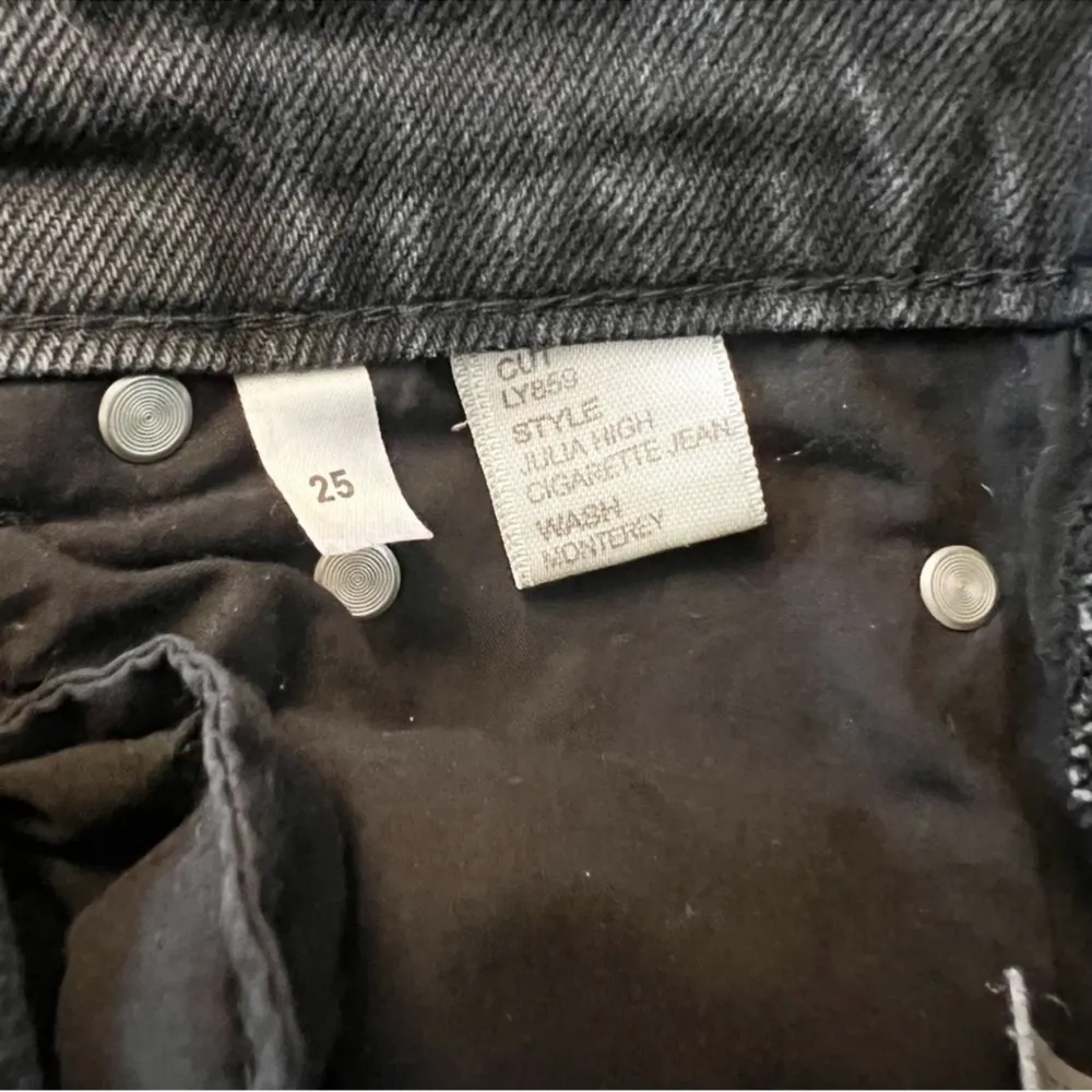 Reformation Julia High Rise Cigarette Jeans Size 25 Wash Monterey Black Cropped - Image 9