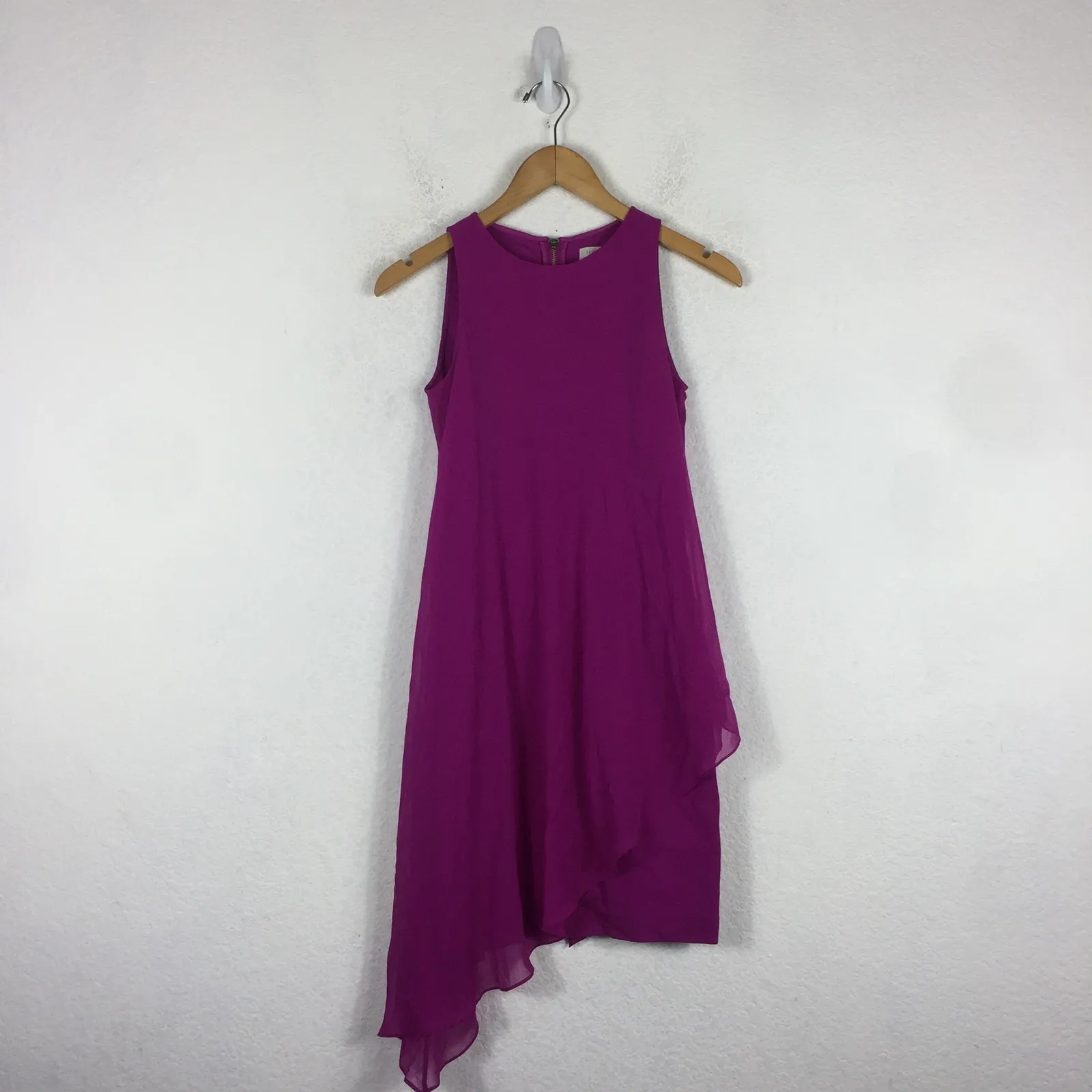 Ted Baker Locie Sheer Asymmetric Chiffon Overlay Mini Dress Small Cocktail Sheer - Image 4