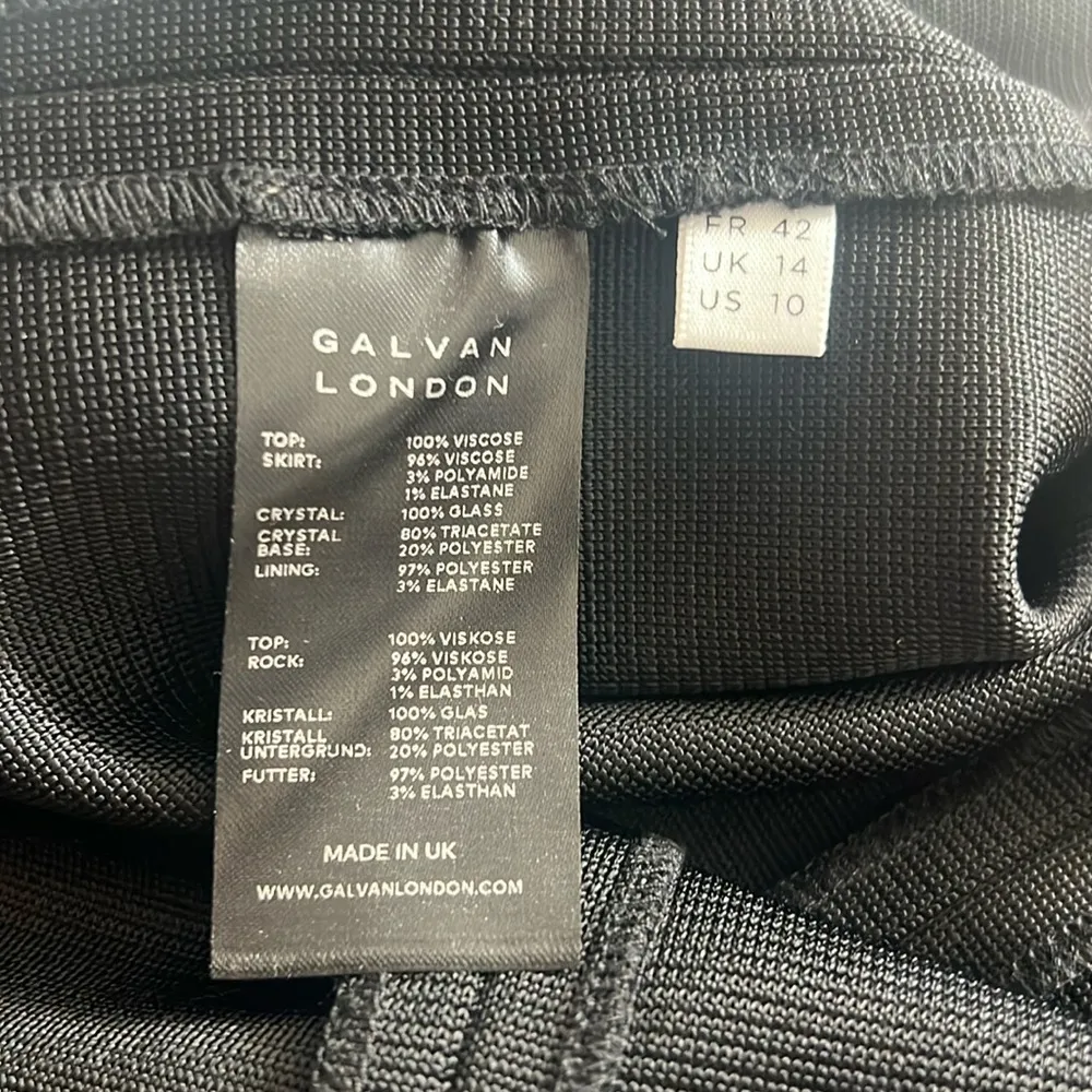 Galvan London Crystal Bustier Dress in Black Size US10 FR42 UK10 NEW w/Tag $1895 Silver - Image 15