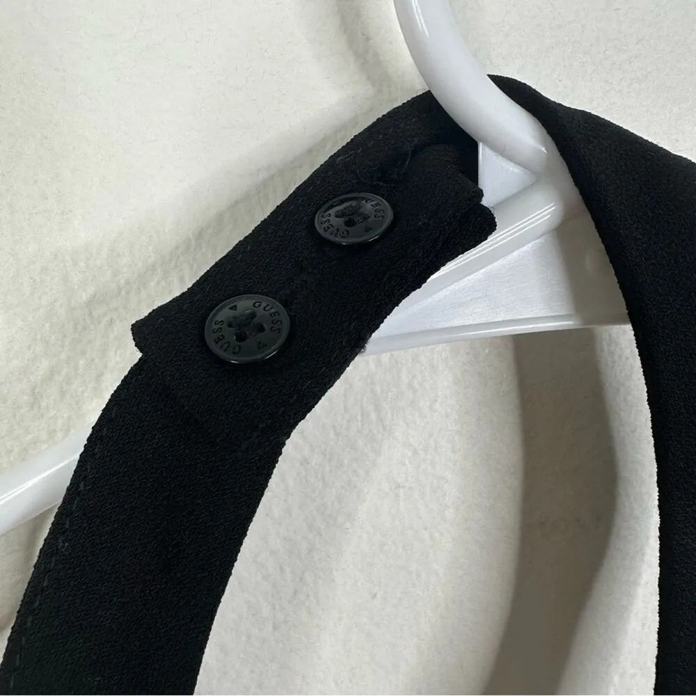 NEW Guess Size 12 Tux Halter Neck Low Back Black White Jumpsuit - Image 9