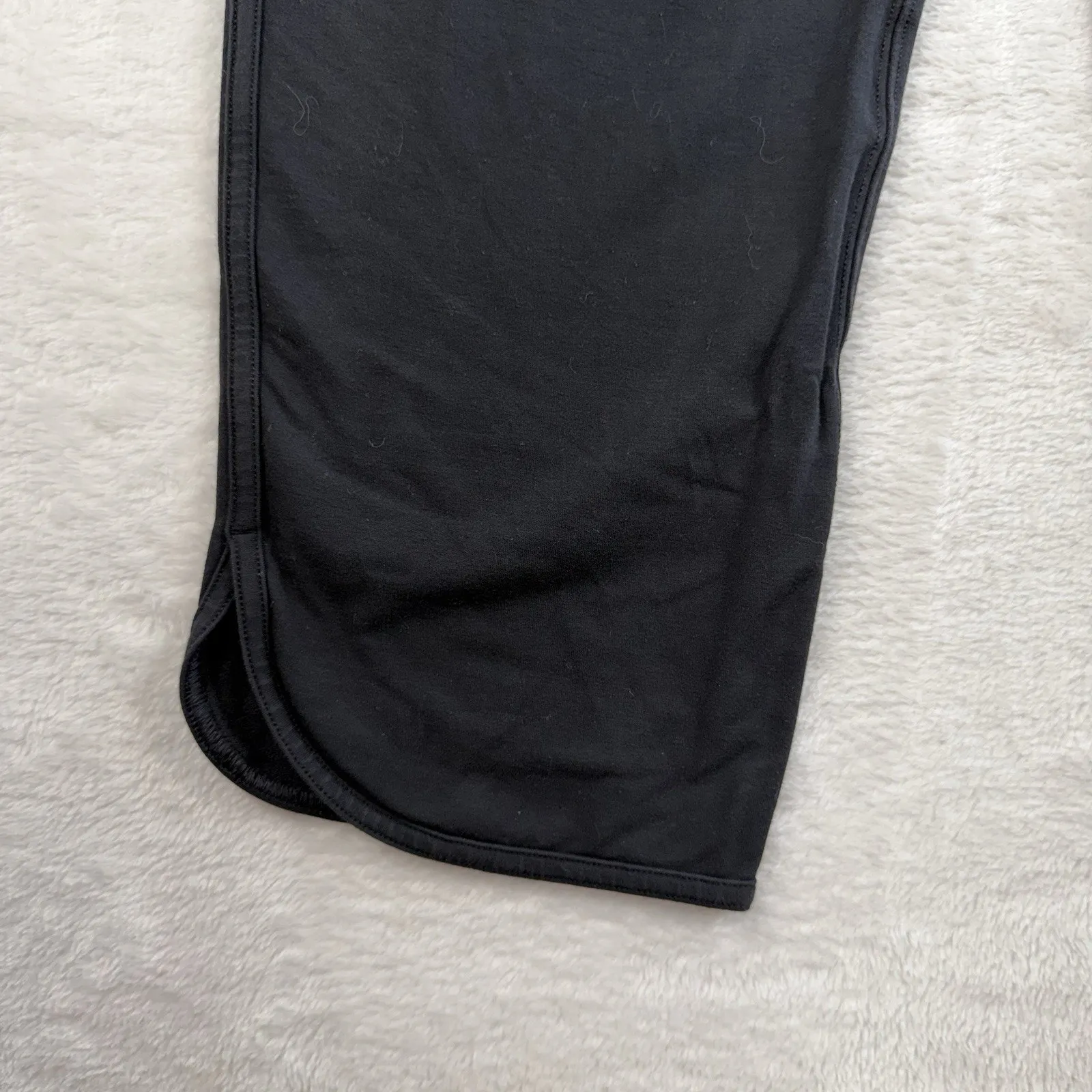 Lululemon Sz 8 Every Moment Pants 26" Black French Terry Travel Lounge W5BAMS - Image 5