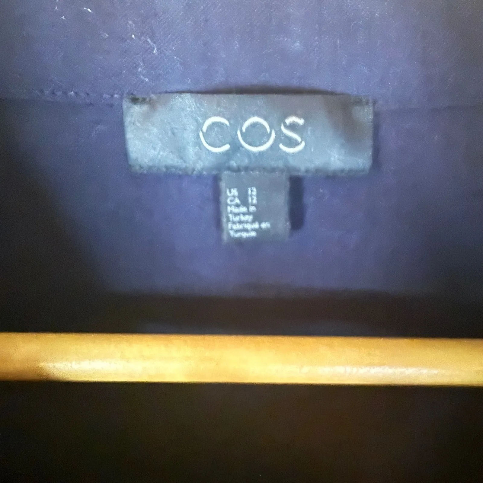 COS Wool Front Zip Formal Black Long Sleeve Officewear Midi Dress Size 12 - Image 4