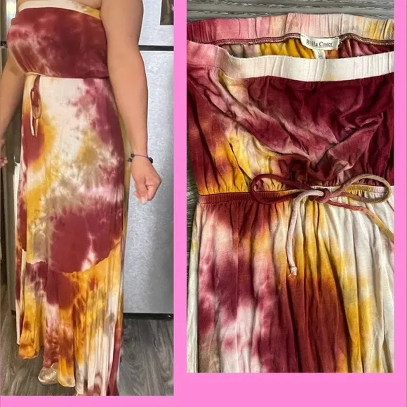 Rolla Coster Multicolor Tie-Dye Dress. Size Large - Image 2