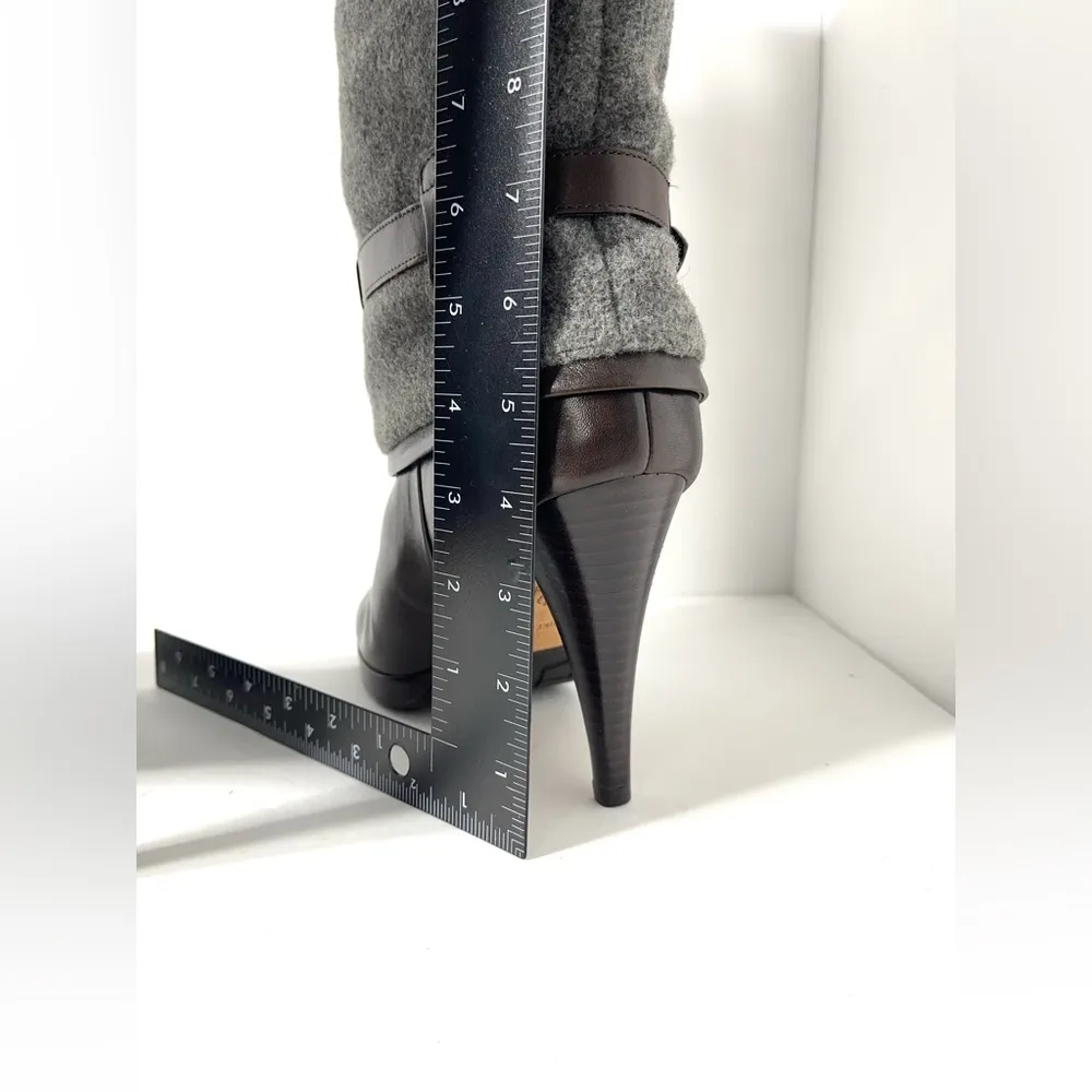 Kennedy Wool/Leather Boots Gray Brown Size 8B - Image 6