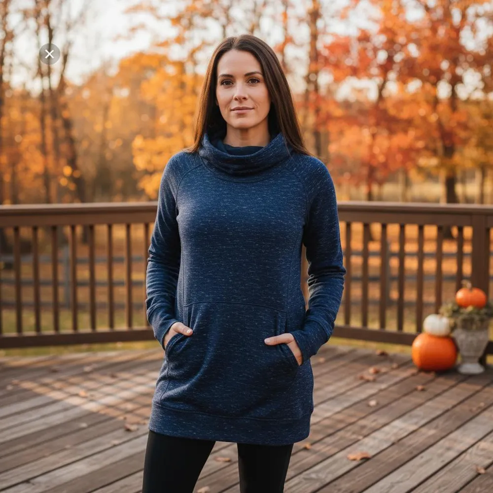 90 Degree by Reflex hoodie short sweatshirt dress with pockets Grey Sz XL Gray - Image 2