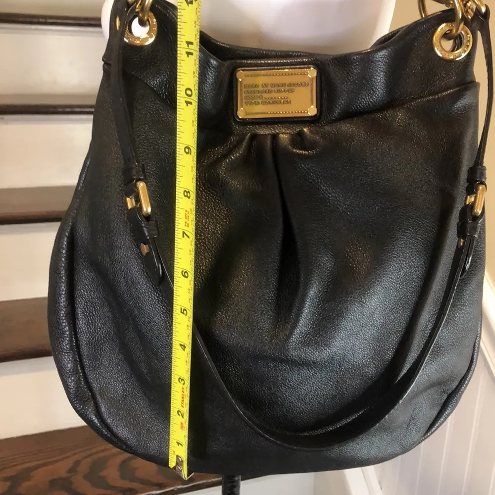 MARC JACOBS Black Tumbled Leather Top Handle Crossbody Women’s Workwear Satchel - Image 12