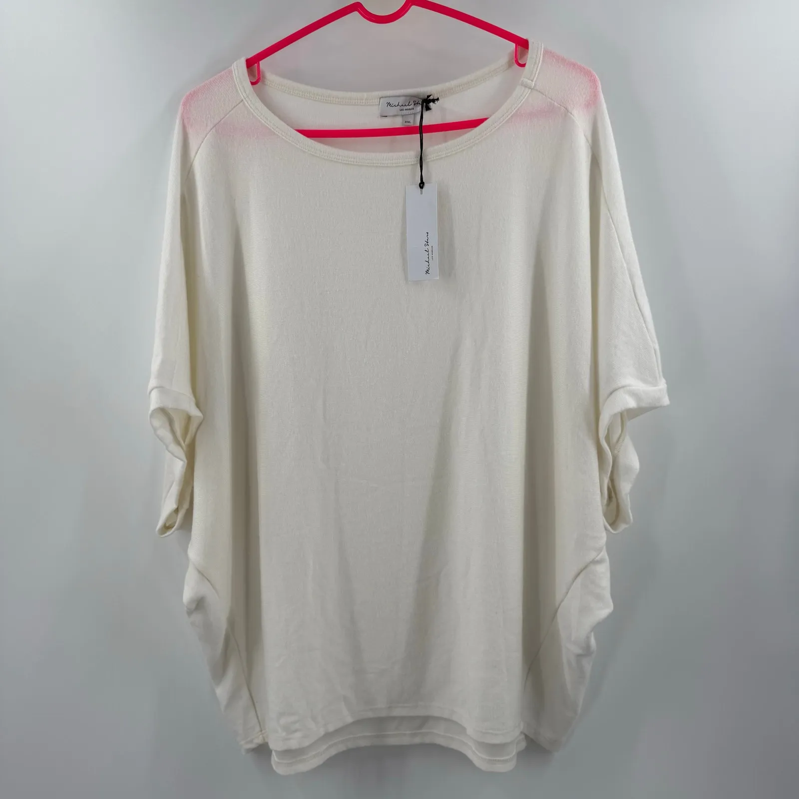 Michael Stars Top Size XXL NWT Verna Dolman Knit Madison Brushed Jersey Chalk - Image 13