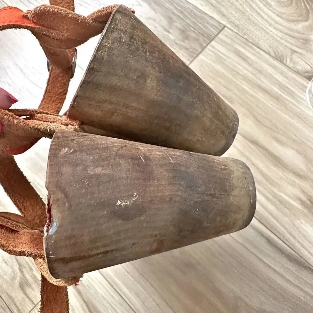 MAGUBA SWEDEN | Rio Dark Orange Clogs Wood Heel Suede Upper | Size 40 9 9.5 Brown - Image 7