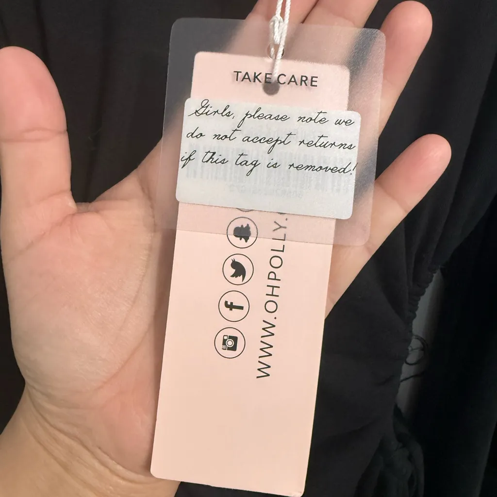 OH POLLY Ruched Cut Out Sides Long Sleeve Mini Dress in Black Rumi SZ 2 - Image 8