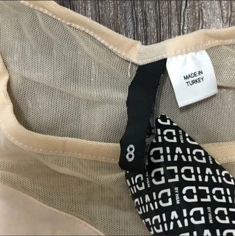 by H & M Nude Bodycon Party Dress 8 - Image 3