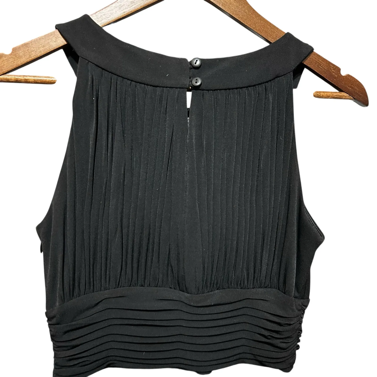 Sangria Womens Black White Midi‎ Dress 8 Paisley Handkerchief Hem Whimsigoth - Image 4