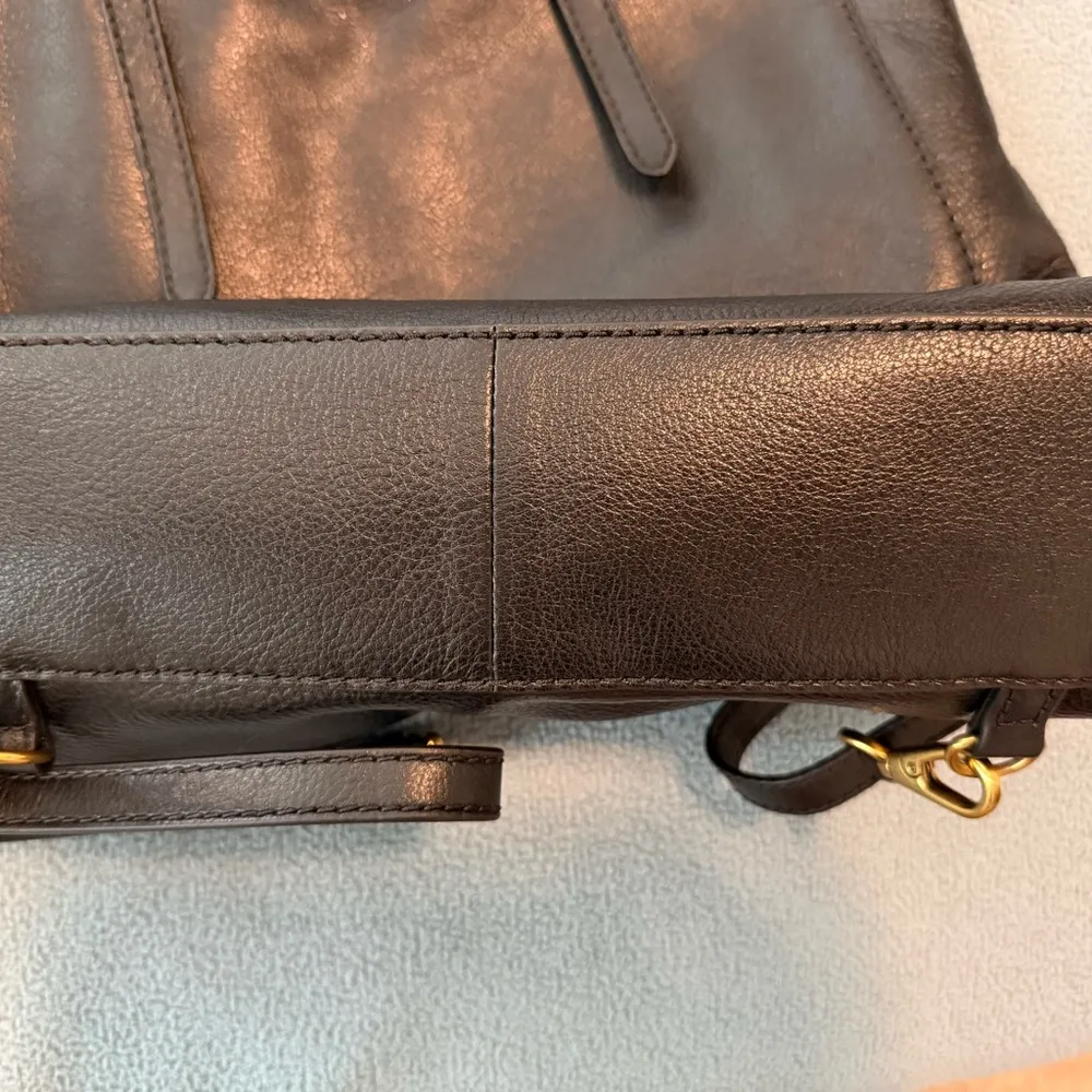 Fossil Black Leather Camilla Convertible Tote - Image 10