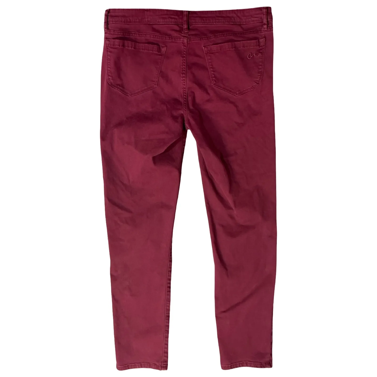 American Rag Maroon Red Burgundy Sateen 5-Pocket Skinny Pants Jeans size 11 - Image 5