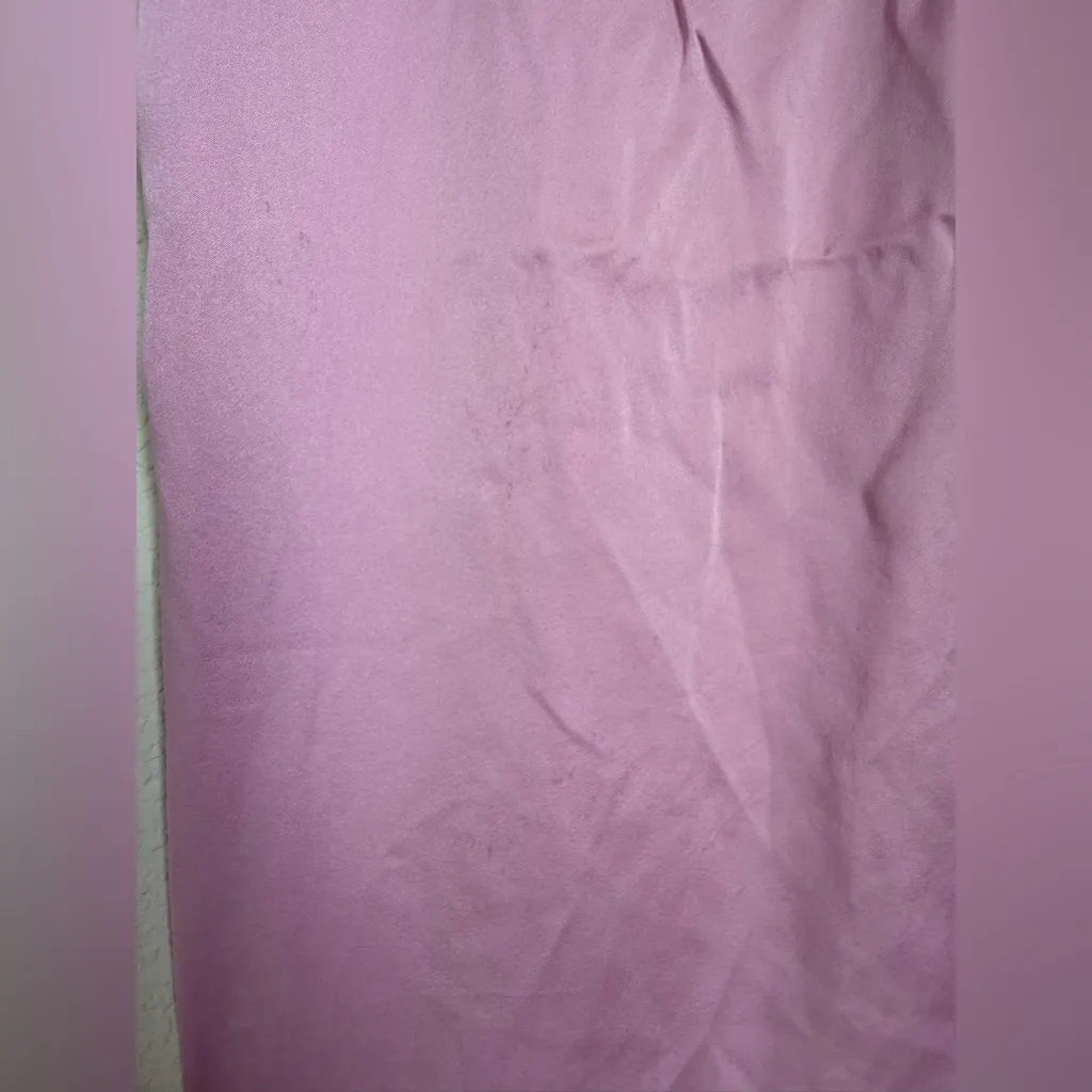 Skims Lavender Silk Lounge Pants, Size Large - Image 4
