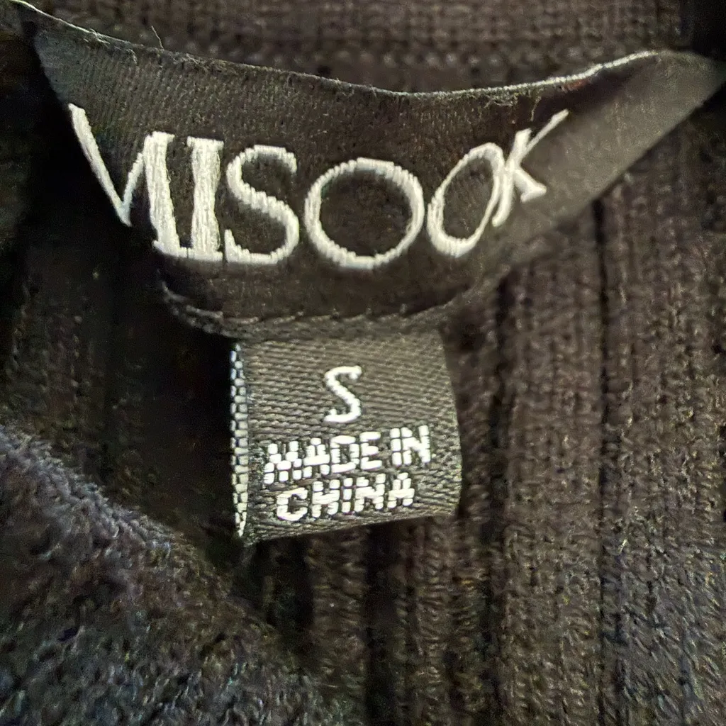 Misook Cable Knit Long Sleeve Mock Neck Sweater Dress‎ Size Small - Image 7