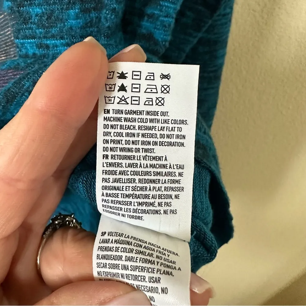 American Eagle Soft & Sexy Plush dark turquoise sweatshirt Sz M - Image 5