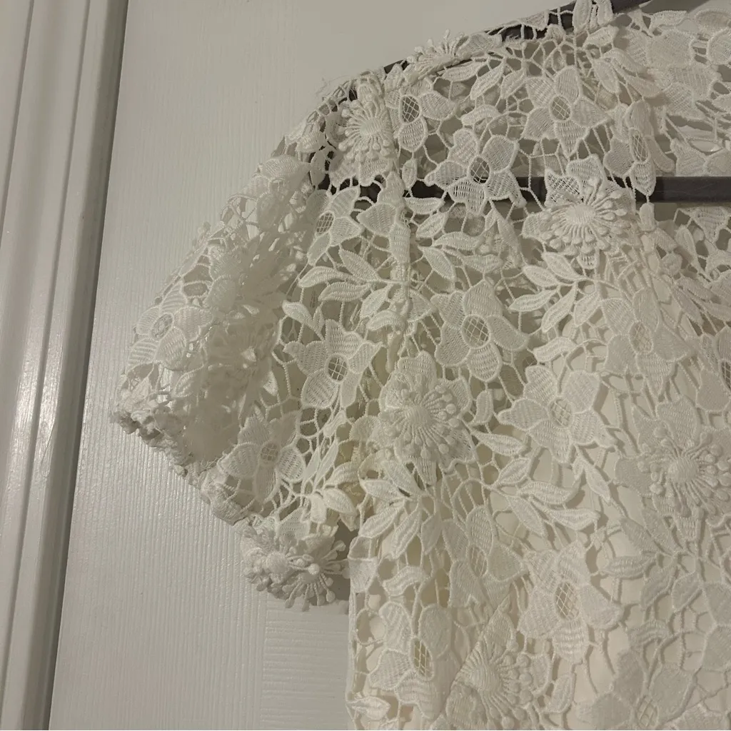 Shoshanna  Women's Santenay White Lace Dress Bridal Wedding Graduation - Image 8