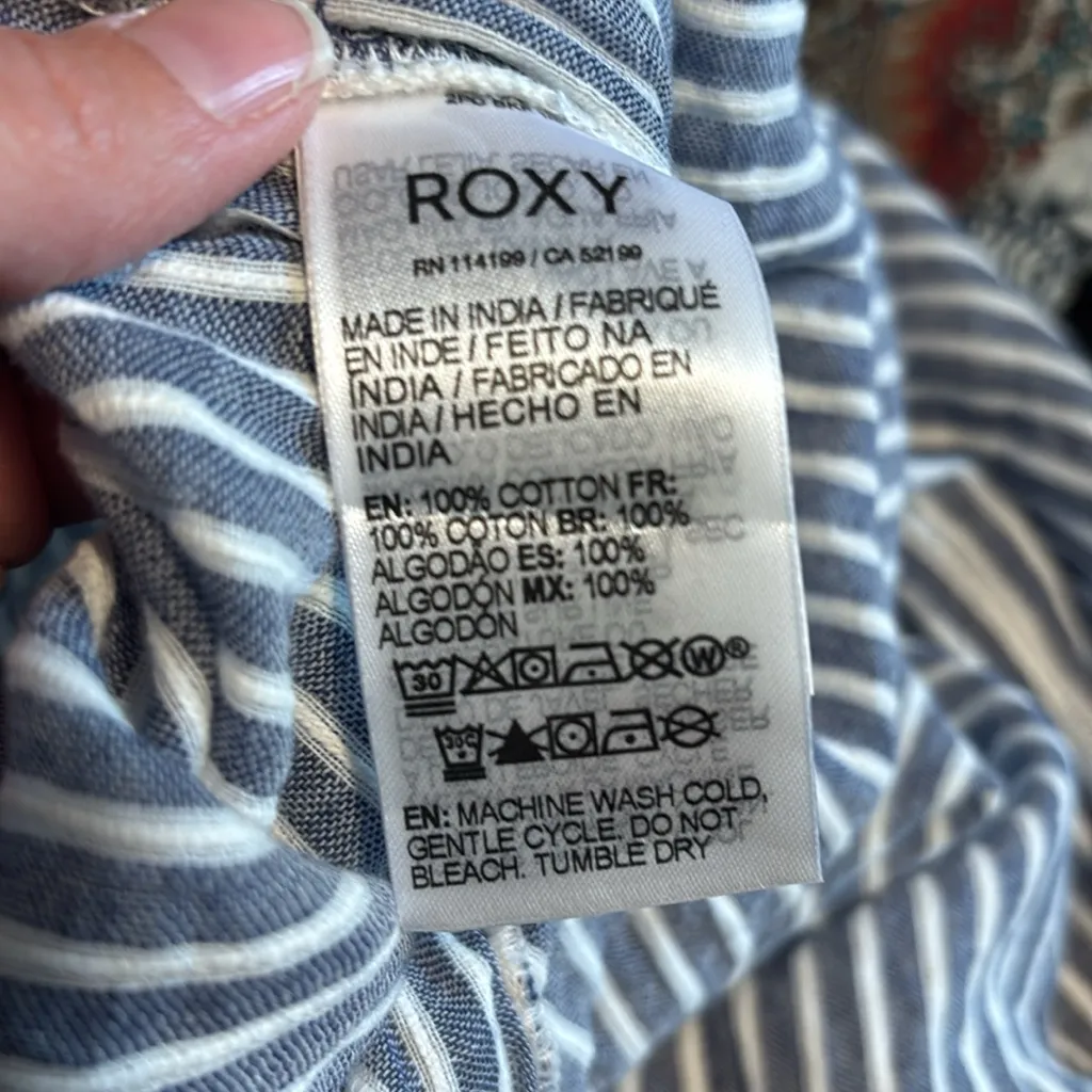 Roxy  Striped Jumpsuit Overalls with Adjustable Straps - Image 6