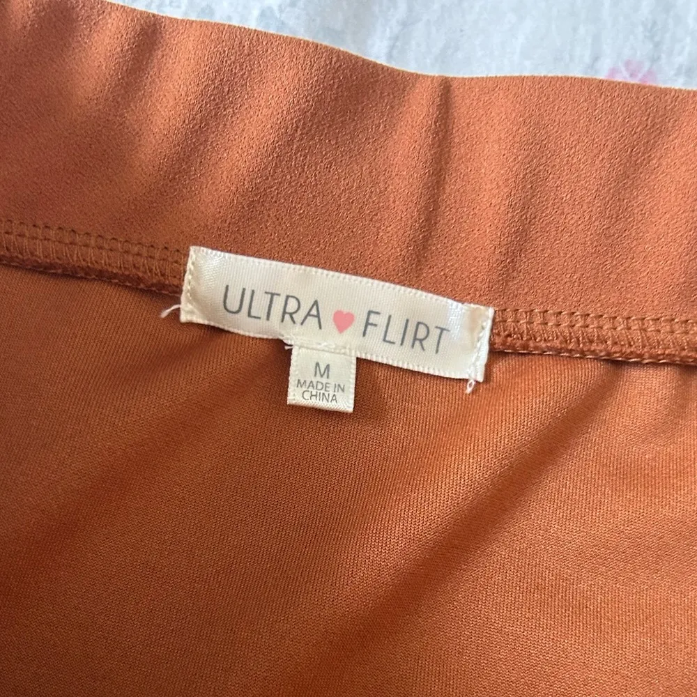 Ultra Flirt burnt orange pleated skirt - Image 2