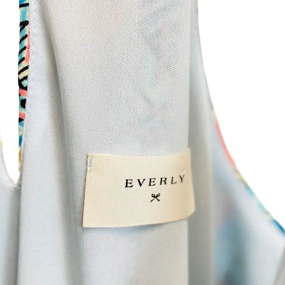 Everly Small Dress Popover Sleeveless Keyhole Back Elastic Waist Spaghetti Strap - Image 4