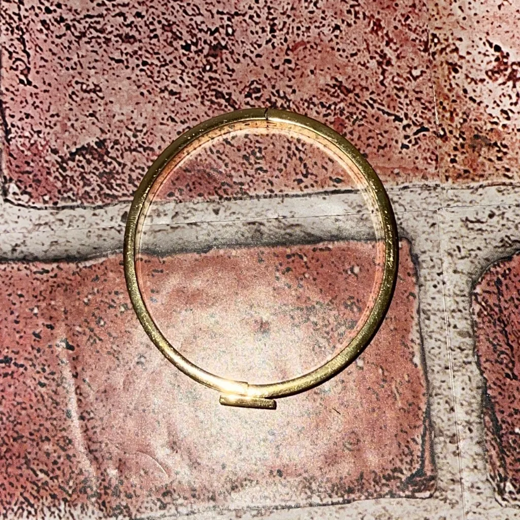 Pre-Owned Kate Spade Never A Dull Moment Gold Tone Bangle Bracelet Jewelry - Image 2