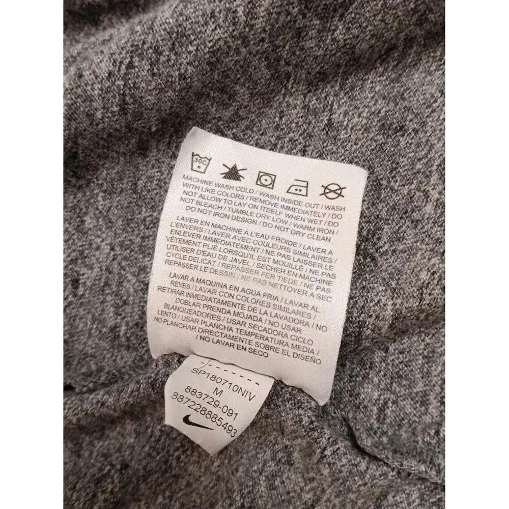 Vintage Nike Hooded Full Zip Light Weight Track Jacket size Medium Gray - Image 5