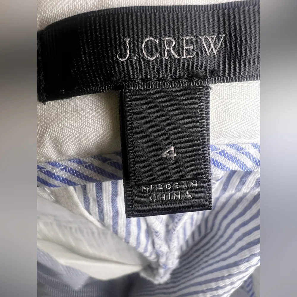 J.crew ruffle Seersucker shorts in size 4 - Image 7