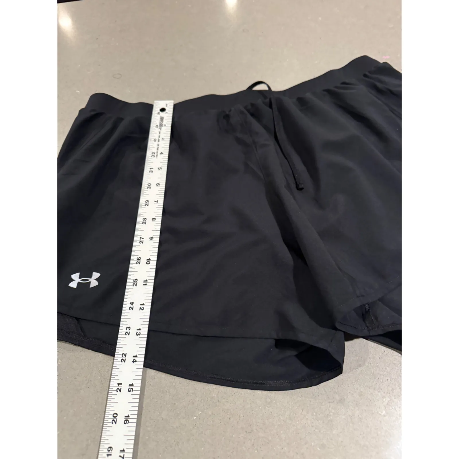 Under‎ Armour Womens Black HeatGear Loose Fit Running Shorts Size XXL - Image 2