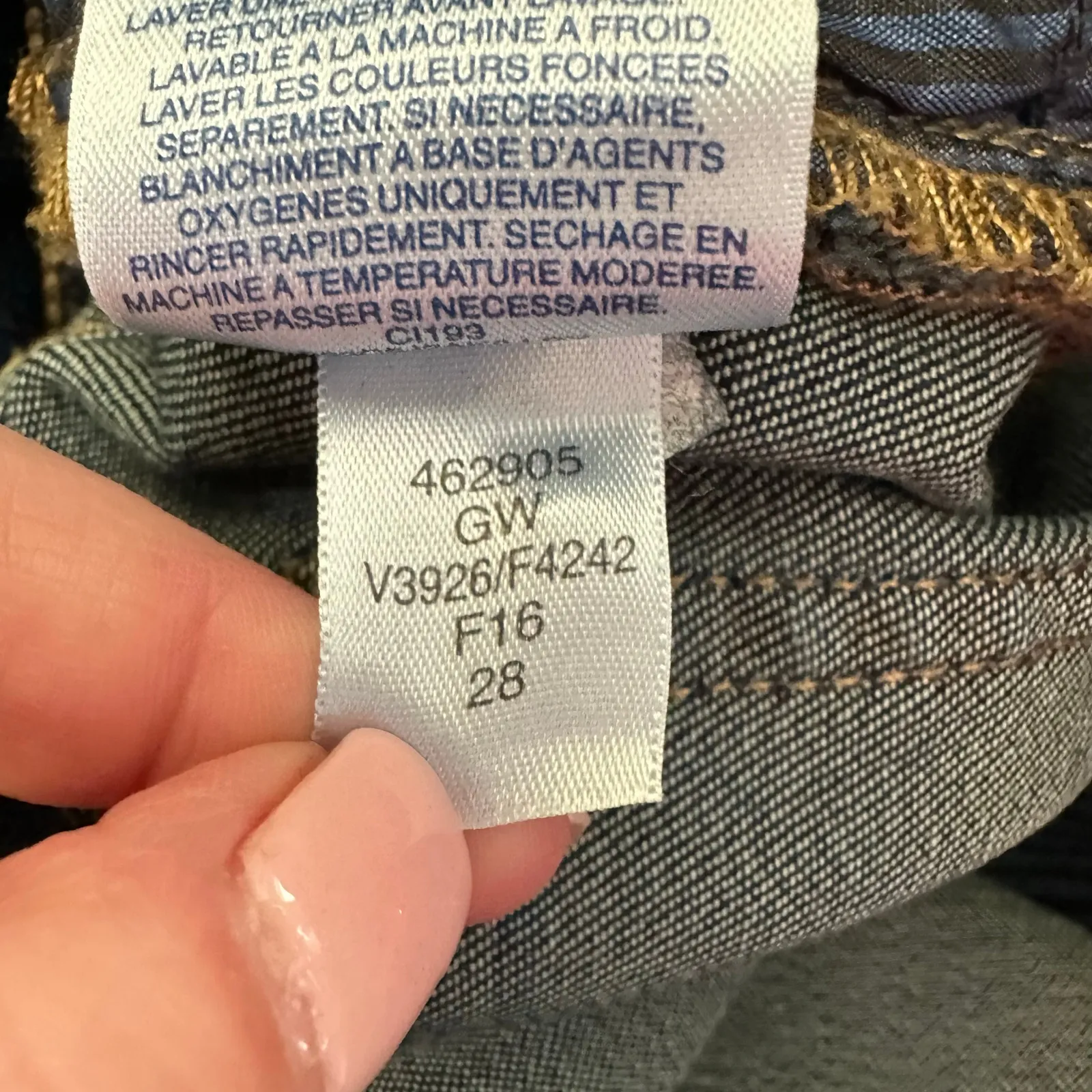 Lands End Womens size 8 Petite Mid Rise Straight Denim Jeans - Image 9