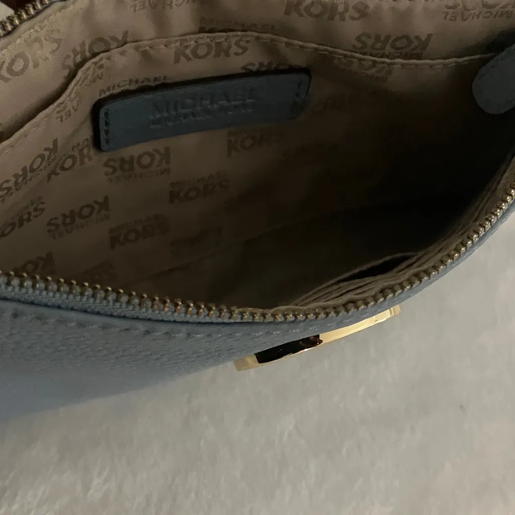 Michael Kors Slate Wristlet with Gold Logo - Image 5