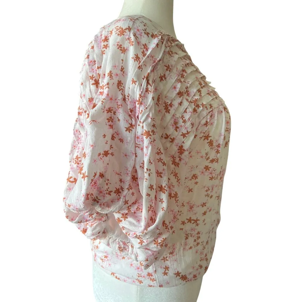 Free People Dessa Floral Boho Bodysuit Womens Size L Flounce *READ* Hippie Indie - Image 4